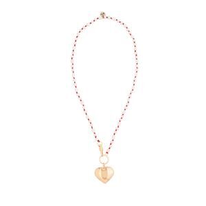 MAISON IREM Big Heart Necklace Pearl & Gold